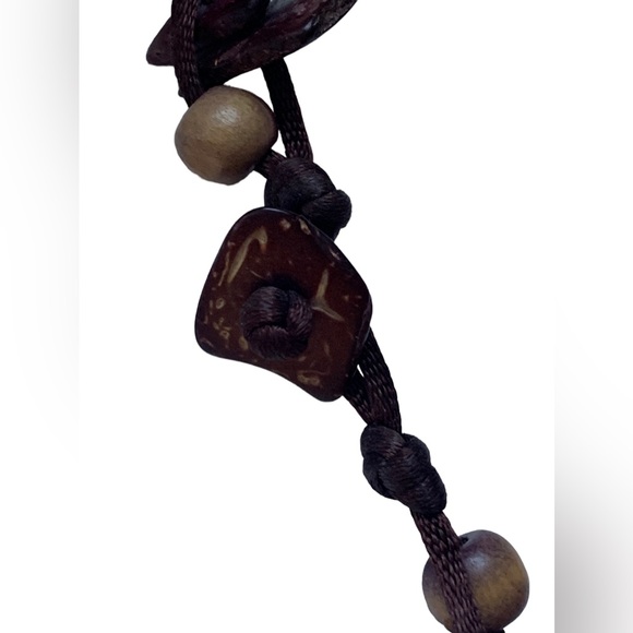 Belt/Necklace Coconut Shell Bead Flower Boho Bohemian Hippie Tropical Jewelry - Picture 5 of 14